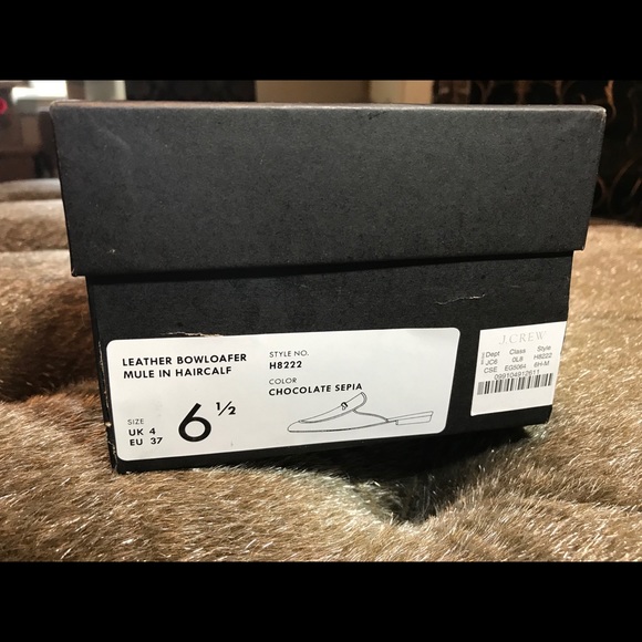 J CREW LEOPARD PRINT CALF HAIR MULES NIB. - Picture 8 of 8